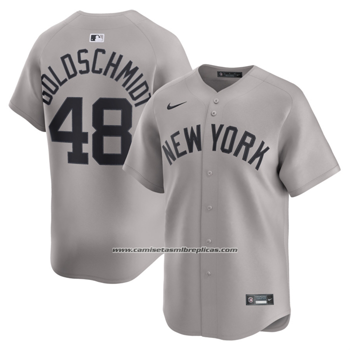 Camiseta Beisbol Hombre New York Yankees Paul Goldschmidt Segunda Limited Gris